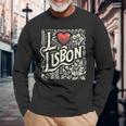I Love Lisbona Maglietta a maniche lunghe Regalos para ancianos