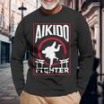 Luchador De Aikido Arti Marziali Combattente Formazione Maglietta a maniche lunghe Regalos para ancianos
