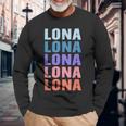 Lustiges Geschenk Name Lona Personalisierteorname Langarmshirts Geschenke für alte Männer