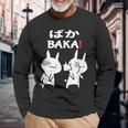 Lustiges Japan Baka Rabbit Ohrfeigen Anime And Manga S Langarmshirts Geschenke für alte Männer