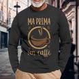 Ma Prima Un Caffè Frasi Divertenti Uomo Scritta Divertente Maglietta a maniche lunghe Regalos para ancianos