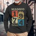 Maggio 1974Intage Maglia 50 Compleanno Anni Uomo Donna Maglietta a maniche lunghe Regalos para ancianos