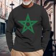 Maglia Calcio Marocco Marocco Star Flag Maglietta a maniche lunghe Regalos para ancianos