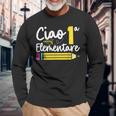 Maglia Rientro A Scuola Insegnante Ciao Prima Elementare Maglietta a maniche lunghe Regalos para ancianos
