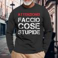 Magliette Uomo Manica Corta Divertenti Faccio Cose Stupide Maglietta a maniche lunghe Regalos para ancianos