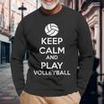 Mantieni La Calma E Gioca A Pallavolo Maglietta a maniche lunghe Regalos para ancianos