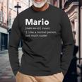 Mario Definizione Nome Ragazzi Divertente Fresco Persona Normale Maglietta a maniche lunghe Regalos para ancianos