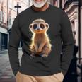 Meerkat Animal Lovers Cute Surikate Meerkat Langarmshirts Geschenke für alte Männer