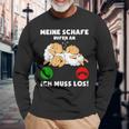 Meine Schafe Rufen An Ich Muss Los Langarmshirts Geschenke für alte Männer