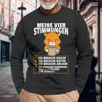 Meineier Stimmungen Cat Sarcasm Slogan Langarmshirts Geschenke für alte Männer