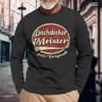 Meister Dachdecker Handwek 100 Original Langarmshirts Geschenke für alte Männer