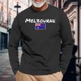 Melbourne Australia Australiaintage Bandiera Australiana Maglietta a maniche lunghe Regalos para ancianos