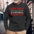Molto Probabilmente Chiedere A Babbo Natale Di Definire Buon Natale Felice Maglietta a maniche lunghe Regalos para ancianos