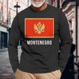 Monte Flag Montenegrinian Langarmshirts Geschenke für alte Männer