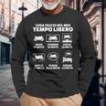 Motociclista Divertente Moto Scritta Tempo Libero Maglietta a maniche lunghe Regalos para ancianos