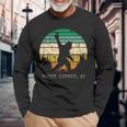 Mount Lemmon Az Usa Sasquatch Peace Sign Bigfoot Long Sleeve T-Shirt Gifts for Old Men