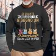 Musica Di Quante Chitarre Ha Bisogno Un Chitarrista Chitarra Maglietta a maniche lunghe Regalos para ancianos