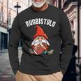 Nano Rugbistolo Amanti Del Rugby Divertente Elfo Di Natale Maglietta a maniche lunghe Regalos para ancianos