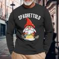 Nano Spaghettolo Amanti Spaghetti Divertente Elfo Di Natale Maglietta a maniche lunghe Regalos para ancianos