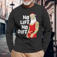 Natale Palestra Fitness Divertimento Citazioni Bodybuilding Maglietta a maniche lunghe Regalos para ancianos