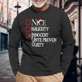 Nice Naughty Innocent Until Proven Guilty Maglietta a maniche lunghe Regalos para ancianos