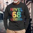 Nivel 68 Desbloqueado 68 Aniversario De Boda 68 Años Camiseta de manga larga Regalos para ancianos