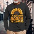 Nonna Divertente La Migliore Nonna Del Mondo Girasole Maglietta a maniche lunghe Regalos para ancianos
