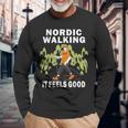 Nordic Walking Run With Sport Escursionismo Fitness Corsa Corsa Maglietta a maniche lunghe Regalos para ancianos