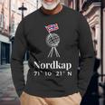 Nordkap Coordinates Langarmshirts Geschenke für alte Männer