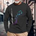 Notes Flute Langarmshirts Geschenke für alte Männer