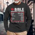 Numeri Di Emergenza Della Bibbia Divertente Bibbia Cristiana & Gesù Maglietta a maniche lunghe Regalos para ancianos