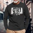 Obey Usa Libertà Divertente Defy Lotta 2 Maglietta a maniche lunghe Regalos para ancianos