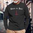 Occult Gothic Grunge Satan Devil Burn In Hell Baphomet Maglietta a maniche lunghe Regalos para ancianos