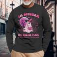 In October We Wear Pink Ghost Witch Breast Cancer Awareness Long Sleeve T-Shirt Gifts for Old Men