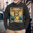 Odio La Gente Gatto Caffè Divertente Regalo Io Odio La Gente Maglietta a maniche lunghe Regalos para ancianos