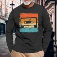 Oldschool Cassette Rétro Carénant Les Années 90 80 T-shirt à manches longues Cadeaux pour les vieillards