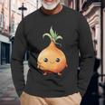 Onionegetable Gardening Onion Kawaii Langarmshirts Geschenke für alte Männer