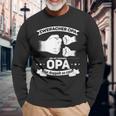 Opa Hoch 2 Grandchildren Grandchildren Grandpa Langarmshirts Geschenke für alte Männer