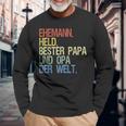 Opa Und Papa Bester Papa Und Opa Der Welt Langarmshirts Geschenke für alte Männer