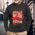 Ottobre Novembre Scorpione Segno Zodiacale Zodiac Compleanno Maglietta a maniche lunghe Regalos para ancianos
