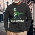 Ouzosaurus Tyrannosaurus Ouzo Dinosaur Ouzotrinker Rex Langarmshirts Geschenke für alte Männer