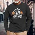 Papà Montagna Alpinismo Scalata In Montagna Maglietta a maniche lunghe Regalos para ancianos