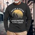 Papa Und Sohn Angelpartner Fürs Leben Angeln Angler Langarmshirts Geschenke für alte Männer