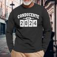 Patente Guida Guidatore Auto Regalo Autista Conducente 2024 Maglietta a maniche lunghe Regalos para ancianos