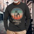 Pitbull Dogintage Pitbull Dad Langarmshirts Geschenke für alte Männer