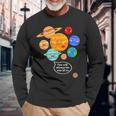 Pluto Planet Cartoon Planets Never Forget Pluto S Langarmshirts Geschenke für alte Männer