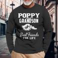 Poppy And Grandson Best Friends For Life Grandpa Men Long Sleeve T-Shirt Gifts for Old Men