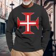 Portuguese Cross Of The Order Of Christ Cross Portugal Langarmshirts Geschenke für alte Männer