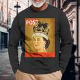 Posterintage Della Regina Elisabetta Ii Fan Regno Unito Monarca Maglietta a maniche lunghe Regalos para ancianos