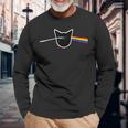 Prisma Gatto Arcobaleno Maglietta a maniche lunghe Regalos para ancianos